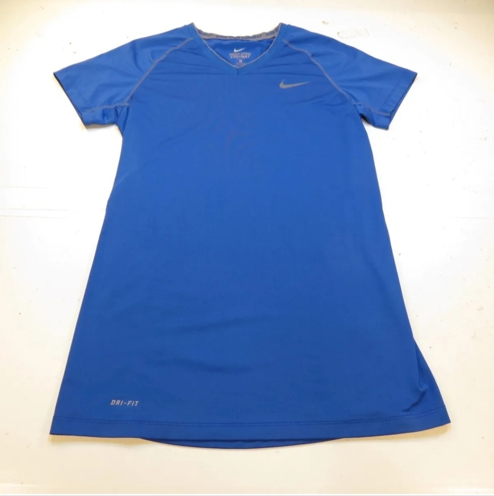 🍻2 For $15 🤝 NIKE PRO COMBAT DRI FIT WORKOUT ATHLETIC V NECK T SHIRT Mens S